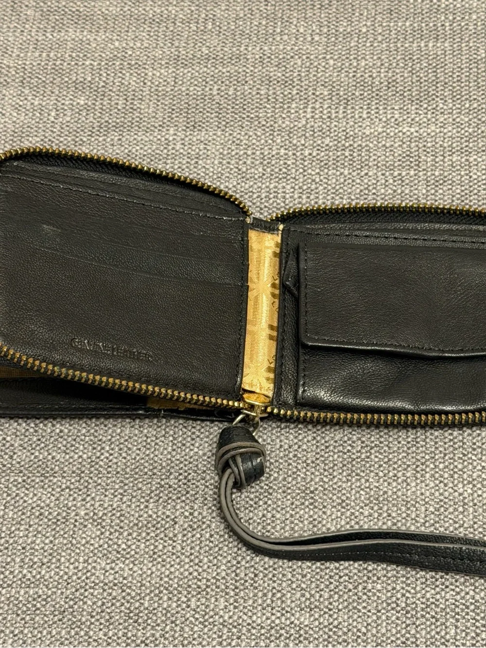 Lodis Genuine Leather Black Wallet Wristlet